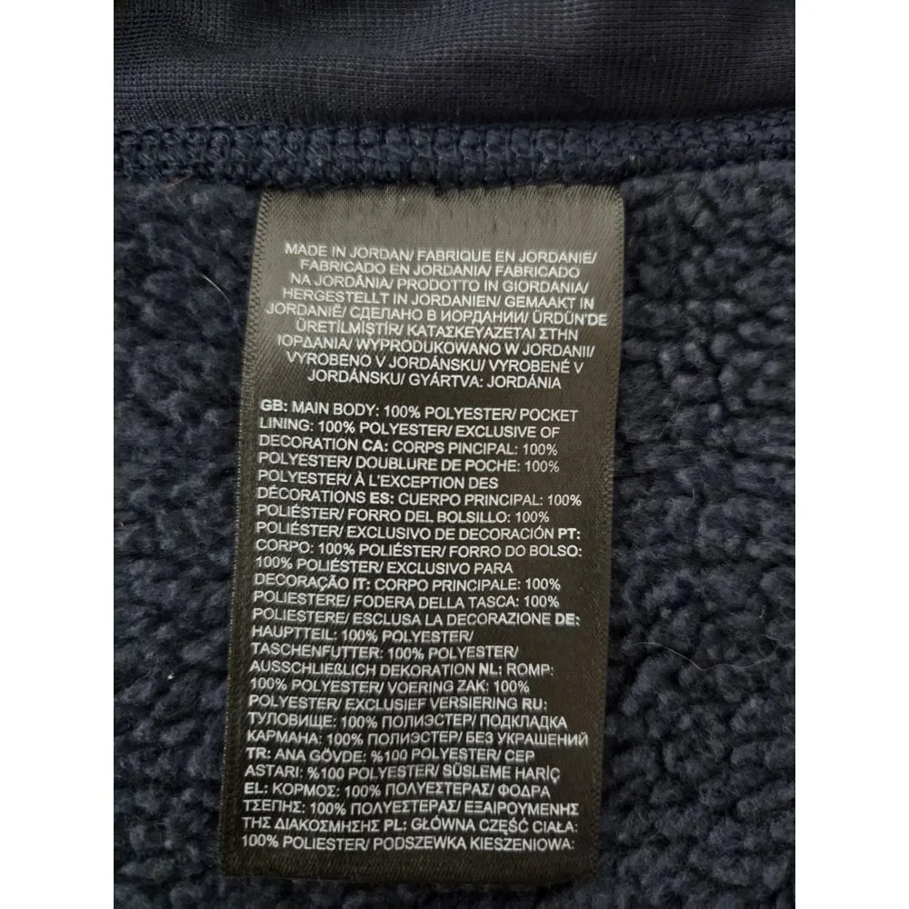 Men's The North Face‎ Fleece Vest Large Blue Full Zip Business Logo